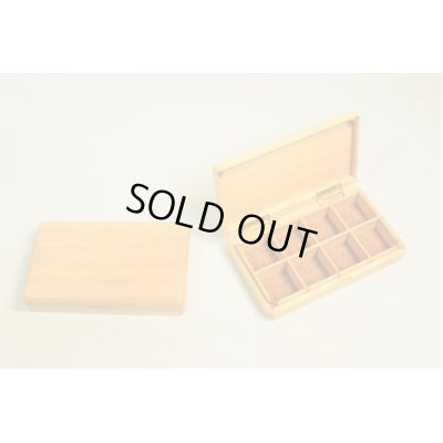 Photo1: Kura-san's Wooden Kebari Case (8 Compartments) Magnet type