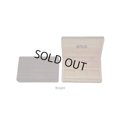 Photo1: "Jisaku-ya" Sugi-yaki Wooden Kebari Case (6 Compartments) Magnet type