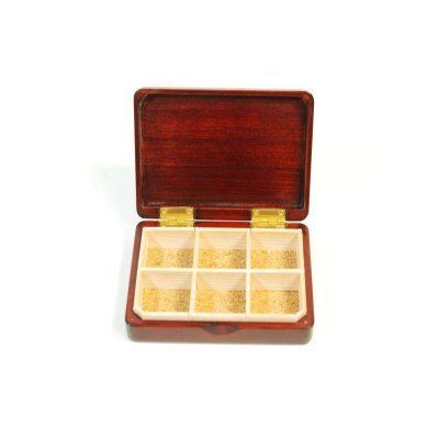 Photo4: Kura-san's Wooden Kebari Case Dark Brown(6 Compartments) Magnet type