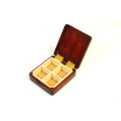 Photo3: Kura-san's Wooden Kebari Case Dark Brown(4 Compartments) Magnet type
