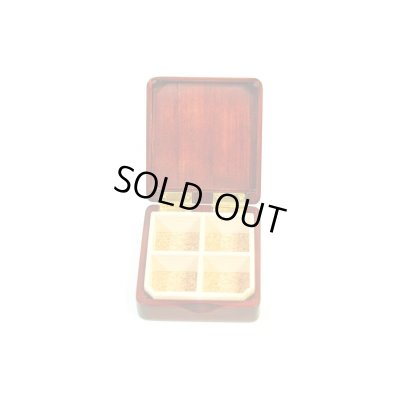 Photo4: Kura-san's Wooden Kebari Case Dark Brown(4 Compartments) Magnet type
