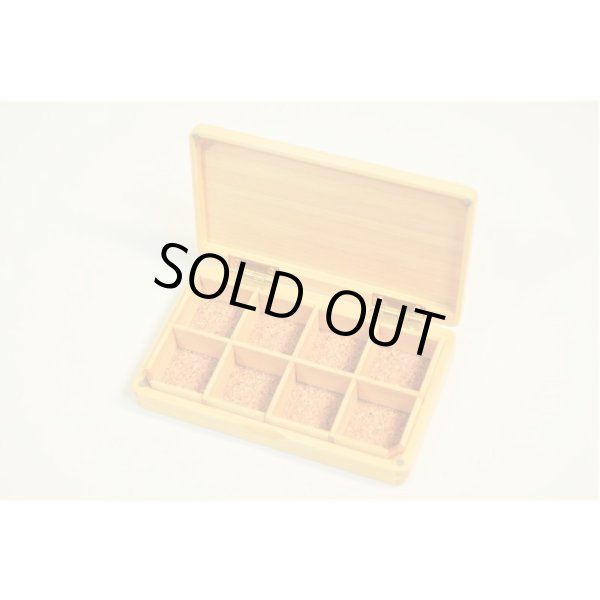 Photo4: Kura-san's Wooden Kebari Case (8 Compartments) Magnet type (4)