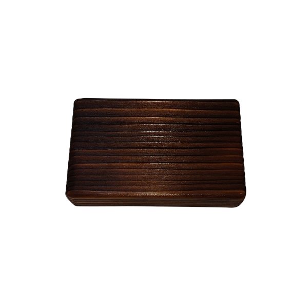 Photo2: "Jisaku-ya" Sugi-yaki Wooden Kebari Case (6 Compartments) Magnet type (2)