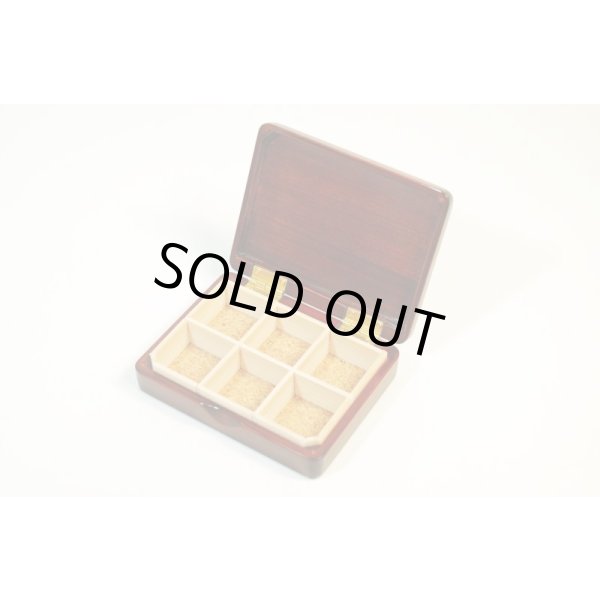Photo3: Kura-san's Wooden Kebari Case Dark Brown(6 Compartments) Magnet type (3)