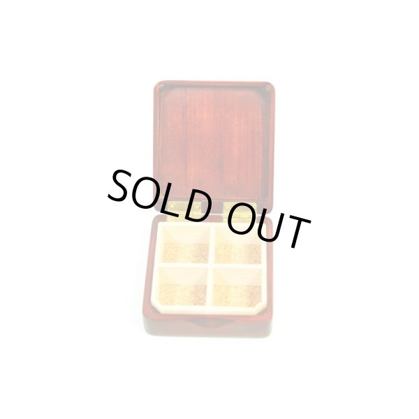 Photo4: Kura-san's Wooden Kebari Case Dark Brown(4 Compartments) Magnet type (4)